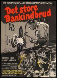 9b298 BANK VAULT 713 Danish '58 Banktresor 713, Hardy Kruger, Nadja Tiller, art of heist by Wenzel