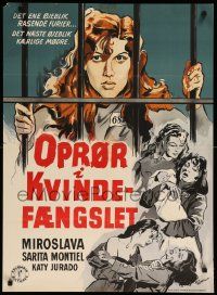 9b305 CARCEL DE MUJERES Danish '53 great art of catfight between female inmates by Wenzel!