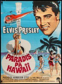 9b327 PARADISE - HAWAIIAN STYLE Danish '66 Elvis Presley on the beach with sexy babes by Wenzel!