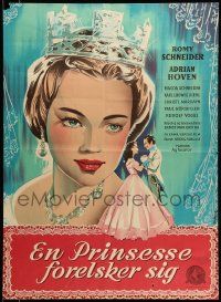 9b344 STORY OF VICKIE Danish '56 romance of a teen-age princess Romy Schneider, art by Stilling!