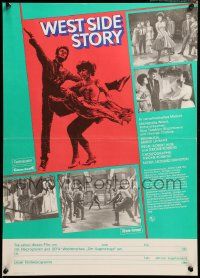 9b086 WEST SIDE STORY East German 16x23 '73 Academy Award winning classic musical, different!