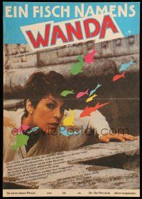 9b094 FISH CALLED WANDA East German 11x16 '88 sexiest Jamie Lee Curtis + completely different art!