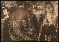 9b097 MARRIAGE OF MARIA BRAUN East German 11x16 '81 Rainer Werner Fassbinder, Hanna Schygulla!