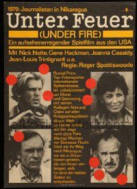9b108 UNDER FIRE East German 11x16 '83 Nick Nolte, Gene Hackman, Joanna Cassidy, Trintignant