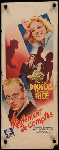 9b433 FAST COMPANY French 10x25 '38 Melvyn Douglas, Florence Rice, Claire Dodd, different!