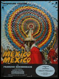 9b472 MEXICO-MEXICO French 23x30 '68 Carlos Fuentes, colorful Mexican Quetzal headdresses