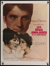9b489 TWO ENGLISH GIRLS French 23x31 '71 Francois Truffaut directed, Jean-Pierre Leaud, Landi art!