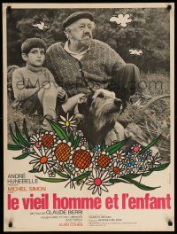 9b490 TWO OF US French 23x32 '67 Claude Berri's Le vieil homme et l'enfant, Michel Simon