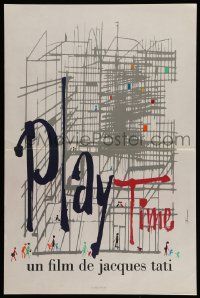 9b508 PLAYTIME French 16x24 '67 Jacques Tati, great artwork by Baudin & Rene Ferracci!