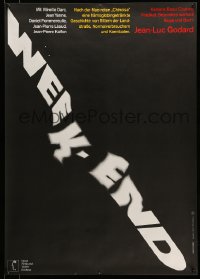 9b081 WEEK END German '68 Jean-Luc Godard, different title design by Hans Hillmann!