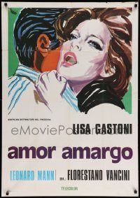 9b178 BITTER LOVE Italian 1sh '74 Amore Amaro, art of Lisa Gastoni by Ercole Brini!