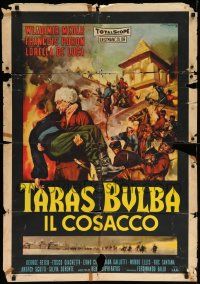 9b202 PLAINS OF BATTLE Italian 1sh '63 Wladimir Medar, Taras Bulba il cosacco