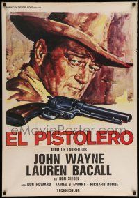 9b205 SHOOTIST export Italian 1sh '76 best art of cowboy John Wayne in his last big screen role!