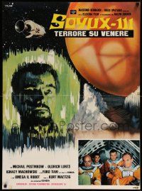 9b172 FIRST SPACESHIP ON VENUS Italian 26x36 pbusta '72 Schweigende Stern, German sci-fi, Calma!