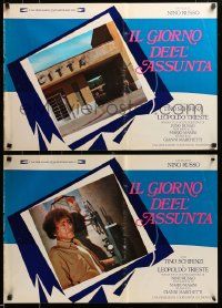 9b229 IL GIORNO DELL'ASSUNTA set of 2 Italian 18x26 pbustas '77 Schirinzi & Leopoldo Trieste!