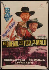 9b536 GOOD, THE BAD & THE UGLY Spanish '68 Eastwood, Wallach, Van Cleef by Jean Balonga Cassar!