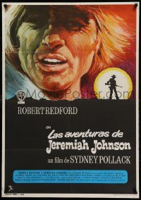9b545 JEREMIAH JOHNSON Spanish '72 cool MCP art of Robert Redford, directed by Sydney Pollack!