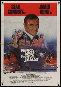 9b561 NEVER SAY NEVER AGAIN Spanish '83 Sean Connery as James Bond 007, Kim Basinger, matte finish