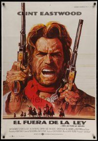 9b569 OUTLAW JOSEY WALES Spanish '76 Clint Eastwood is an army of one, best different art!
