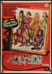 9b592 WHAT'S NEW PUSSYCAT Spanish '69 different Mac Gomez art of Woody Allen, O'Toole & sexy babes