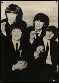 9b842 BEATLES 20x29 Japanese music poster '60s George, Paul, Ringo and John!