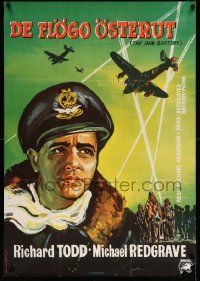 9b039 DAM BUSTERS Swedish '55 Michael Redgrave & Richard Todd in WWII action by Lindtara!