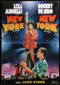 9b399 NEW YORK NEW YORK Yugoslavian 19x27 '78 Robert De Niro plays sax while Liza Minnelli sings!