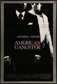 9c043 AMERICAN GANGSTER 1sh '07 Denzel Washington, Russell Crowe, Ridley Scott directed!