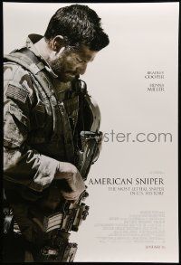 9c044 AMERICAN SNIPER int'l advance DS 1sh '14 Clint Eastwood,Bradley Cooper as legendary Chris Kyle