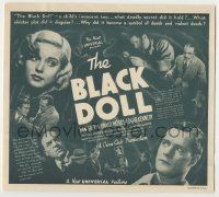 9d028 BLACK DOLL herald '37 Nan Grey, Donald Woods, a Crime Club production, cool montage!