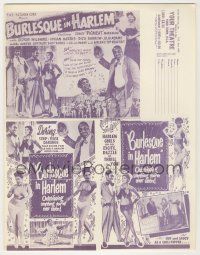 9d037 BURLESQUE IN HARLEM herald '54 Dewey Pigmeat Markham, Harlem's prettiest striptease beauties!