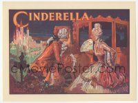 9d051 CINDERELLA stage play English herald '30s Crossley art of Cinderella getting out of carriage!
