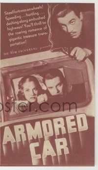 9d018 ARMORED CAR herald '37 Cesar Romero, Judith Barrett, Wilcox, steel fortress on wheels!