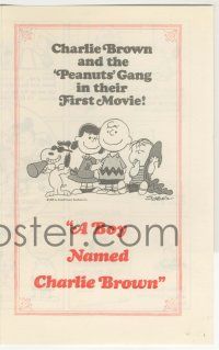 9d034 BOY NAMED CHARLIE BROWN herald '70 art of Snoopy & the Peanuts gang by Charles M. Schulz!