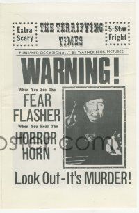 9d045 CHAMBER OF HORRORS herald '66 the horror horn & fear flasher tell you to shut your eyes!