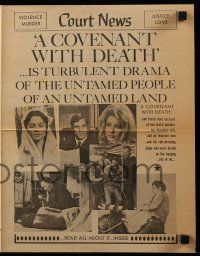 9d058 COVENANT WITH DEATH herald '67 untamed people of an untamed land, cool newspaper style!