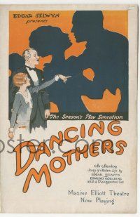 9d064 DANCING MOTHERS stage play herald '24 a drama of life as real as people find it!
