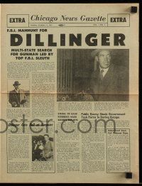 9d069 DILLINGER herald '73 gangster Warren Oates & Cloris Leachman, cool newspaper style!