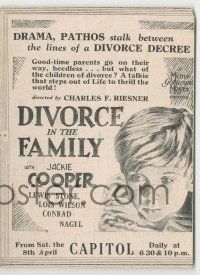 9d071 DIVORCE IN THE FAMILY/SMILIN' THROUGH local theater herald '32 Jackie Cooper & Norma Shearer!