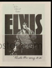 9d078 ELVIS: THAT'S THE WAY IT IS herald '70 great image of Elvis Presley singing on stage!