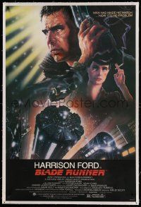 9f021 BLADE RUNNER linen studio style 1sh '82 Ridley Scott classic, Alvin art of Harrison Ford!