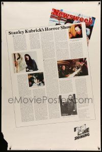 9g260 SHINING 40x60 '80 Stanley Kubrick's Horror Show highlighted in Newsweek Magazine!