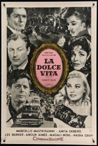 9g063 LA DOLCE VITA linen Argentinean '60 Federico Fellini, Marcello Mastroianni, sexy Anita Ekberg!