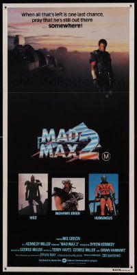 9g273 MAD MAX 2: THE ROAD WARRIOR Aust daybill '81 George Miller, Mel Gibson returns as Mad Max!
