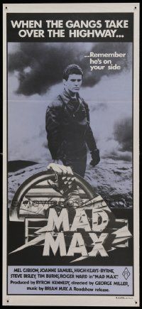 9g268 MAD MAX purple style Aust daybill '79 George Miller classic, Mel Gibson, rare first release!