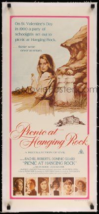 9g076 PICNIC AT HANGING ROCK linen Aust daybill '75 Peter Weir classic about vanishing schoolgirls!