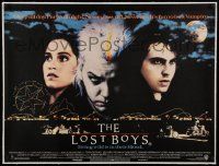 9g107 LOST BOYS linen British quad '87 vampire Kiefer Sutherland, Joel Schumacher, best image!