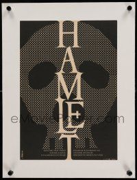 9g097 HAMLET linen Czech 11x16 '65 Russian version of Shakespeare play, cool Sebek skull art!