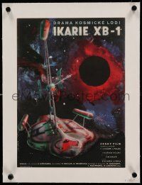 9g102 VOYAGE TO THE END OF THE UNIVERSE linen Czech 11x16 '64 Ikarie XB-1, cool Rotrekl sci-fi art!