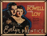 9g220 EVELYN PRENTICE 1/2sh '34 romantic portrait of William Powell & Myrna Loy together again!